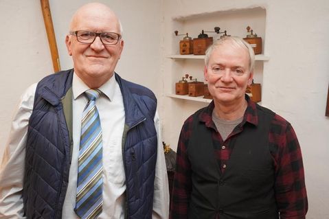 1. Vorsitzender Werner Steffen (lks.) und Museumsleiter Eckhard Schulte-Kersmecke.