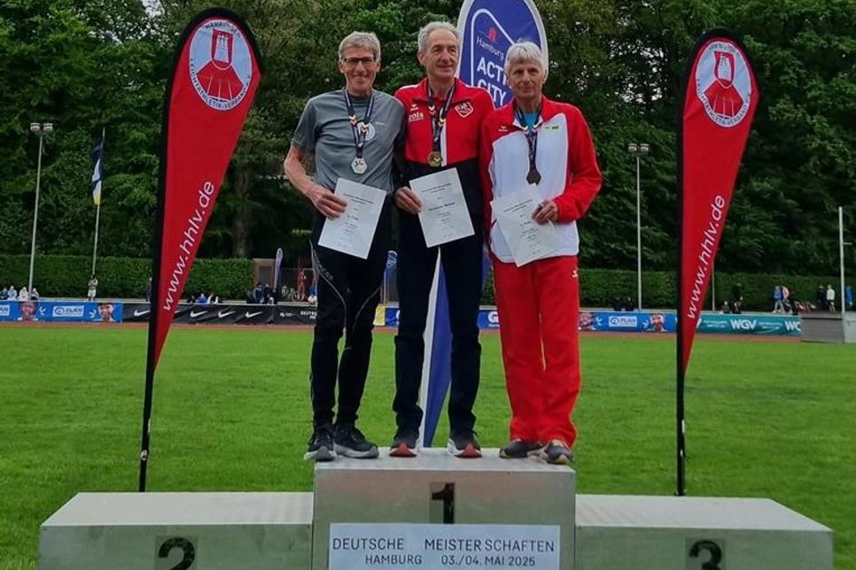 Peter Massny auf Platz 2 in der Altersklasse M70.