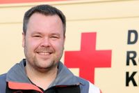 Bereitschaftsleiter Christian Steffen: „Bei uns zählt die Gemeinschaft und eine gesunde Mischung aus Beruf, DRK und Privatem.“