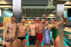 Das Schwimmteam: Mads Holm, Wolfgang Kulow, Niklas Jacobsen, Holger Schou Rasmussen, Emma Aastrand Joergensen und Rikke Moeller Pedersen (v. lks.).