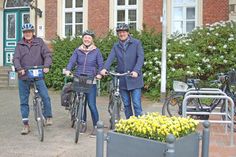 Axel Langfeldt (Schusteracht), Marret Baehr (Klimaschutz), Bürgermeister Björn Demmin, alles passionierte Radler.
