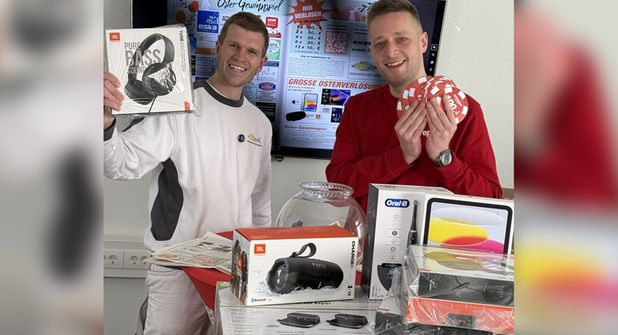 Premiere bei der Oster-Gewinnspiel Verlosung - Malermeister Alex Hansmann begleitete als erstes unterstützendes Unternehmen die Oster-Gewinnspiel Verlosung.