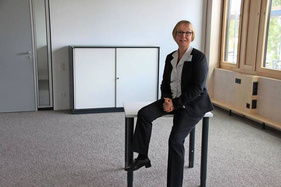 Werkleiterin Vera Litzka in ihrem zukünftigen Büro.