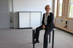 Werkleiterin Vera Litzka in ihrem zukünftigen Büro.