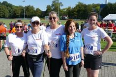 Unsere Zehn-Kilometer-Walkerinnen und -Läuferinnen: Sabine Schauer, Regine Mix, Stephanie Sievert, Andrea Wittorf und Henrike Junge.