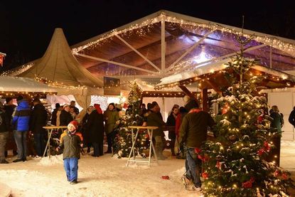Trotz Minusgraden kamen viele auch vor dem Festzelt zusammen.