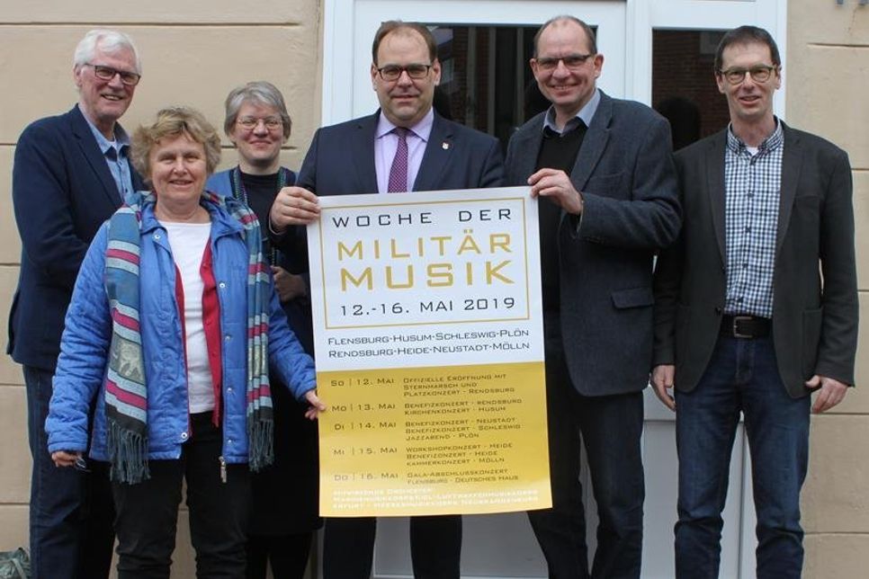 Organisatoren und Unterstützer: Uwe Muchow, Mechtild Piechulla, Carola Bensel, Mirko Spieckermann, Martin Liegmann und Henning Reimann (v. lks.).