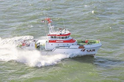 Der neue Seenotrettungskreuzer SK 40, die künftige „Hamburg“, ist die jüngste Rettungseinheit der DGzRS. Auch er wird am Tag der Seenotretter virtuell zu besichtigen sein. (Foto: Flying Focus, Herman IJsseling)