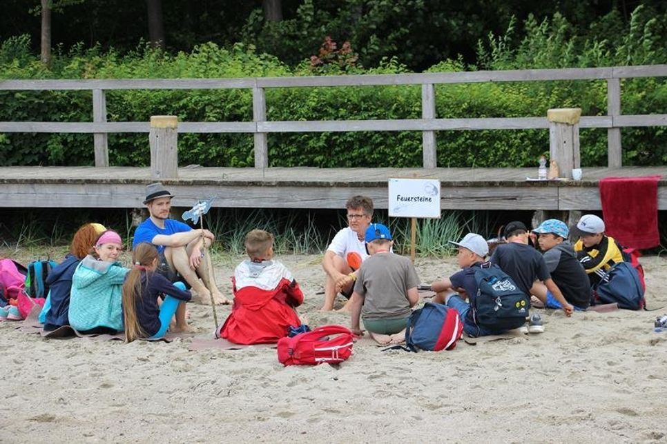 Klassenzimmer am Ostseestrand.
