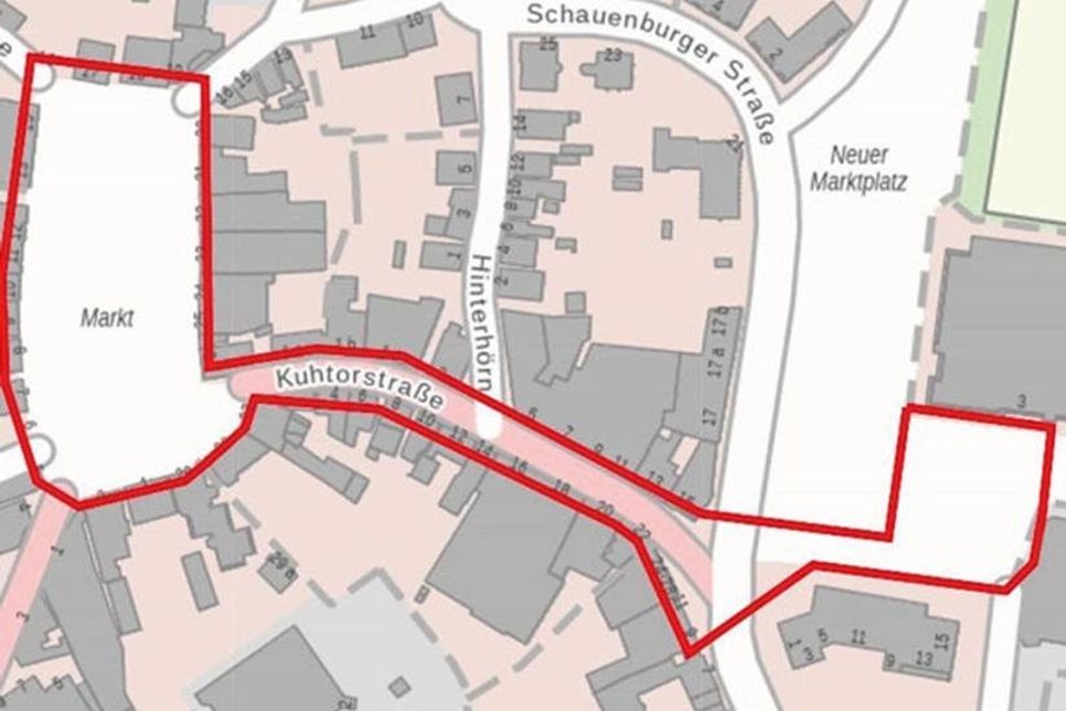 Maskenpflicht Oldenburg i. H. – Markt 1 - 29 Montag – Samstag jeweils 7 – 18 Uhr; Kuhtorstraße 1 – 28 Montag – Samstag jeweils 7 – 18 Uhr; Schauenburger Straße 9 u. 11 Montag – Samstag jeweils 7 – 18 Uhr; Schauenburger Platz im unten gekennzeichneten Bereich sowie Spiel- und Freizeitfläche vor Schauenburger Platz 3 (Blain Halle) Montag – Samstag jeweils 7 – 18 Uhr