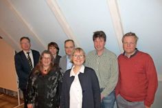 Jürgen Wirths (Kaufhausgruppe Stolz), Anja Ender (TARA Ingenieurbüro), Kathrin Ostertag (IHK zu Lübeck), Thore Oldach (Firmengruppe Gollan), Vera Litzka (Stadtwerke Neustadt), Dirk Jaetzel (Firma Thies Hahn), Sven Muchow (Balticum Verlag) (v. lks.).
