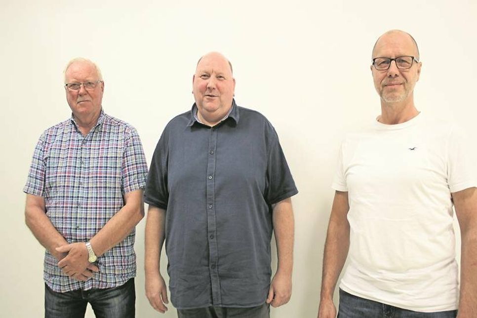 Bleiben dem Vorstand des Sportrings erhalten: Ernst-Otto Kalz, Jörg Henkel und Jens Grunwald (v. lks.).