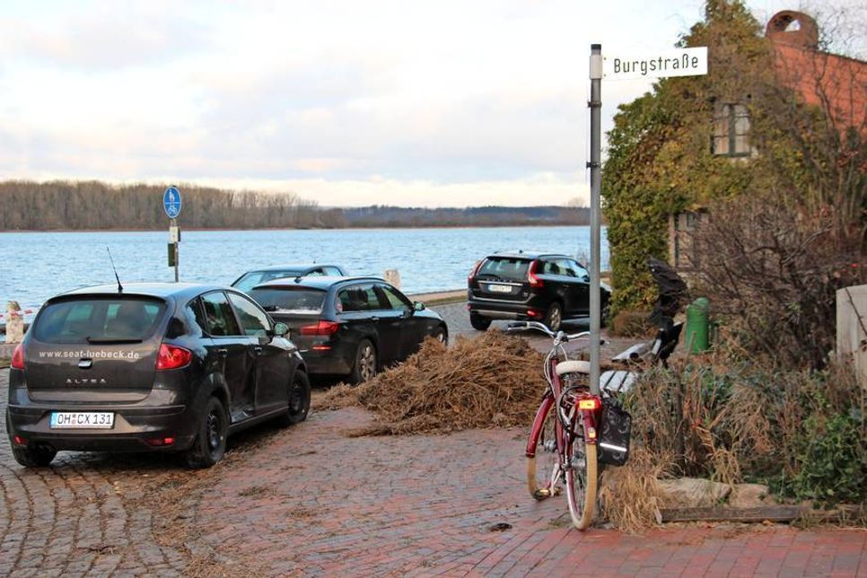 Auch am Binnenwasser haben die Aufräumarbeiten begonnen.