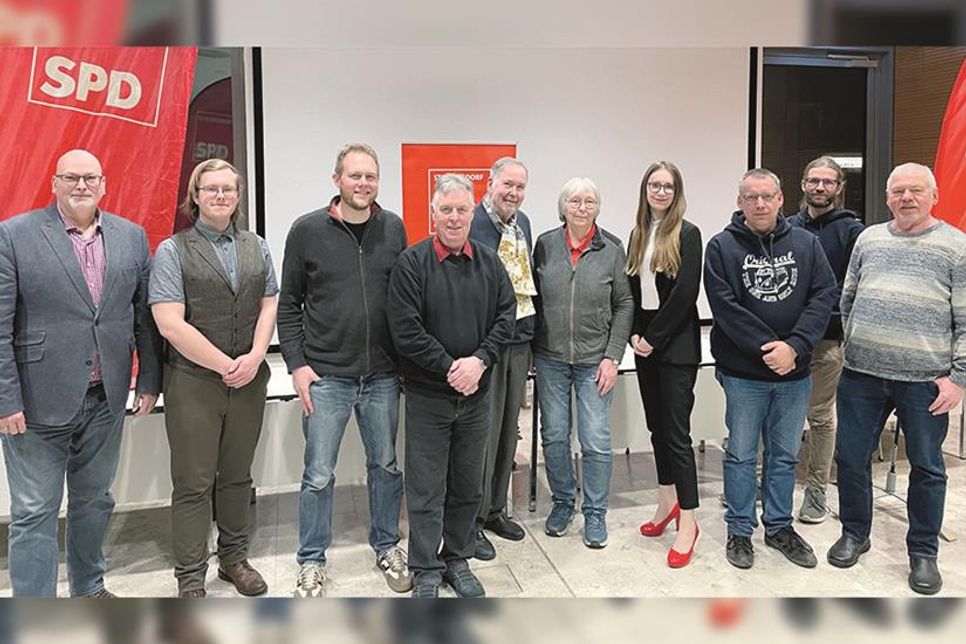 Der neue Vorstand der SPD Stockelsdorf.