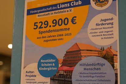Seit seiner Gründung 1968 hat der Lions Club Neustadt bereits 529.000 Euro gesammelt und weitergegeben.