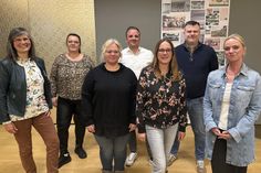 Der Vorstand mit Beisitzerin Miriam Schneekloth, 2. Vorsitzender Myrna Eggers, Beisitzerin Nadine Heyder, Schriftführer Michael Breuer, 1. Vorsitzende Kim Kiesewetter, Beisitzer Dennis Wiepert und Kassenwartin Insa Hollmann (v. lks.).