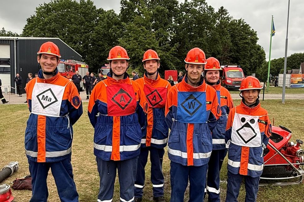 Jugendfeuerwehr Süsel: Sieger beim Maschinisten-Wettkampf.