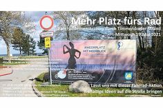 Am Mittwochnachmittag findet eine Fahrrad-Demo statt, um auf die derzeitige Verkehrssituation in der Gemeinde hinzuweisen.