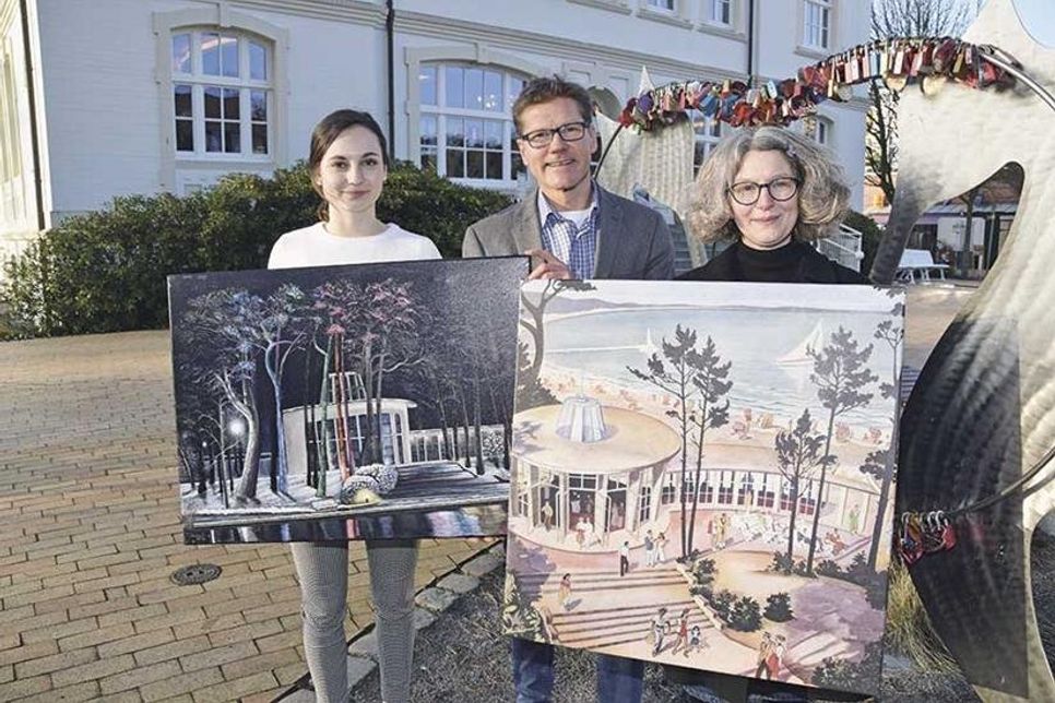Hannah Block (links) von der Tourismus GmbH und Geschäftsführer Joachim Nitz freuen sich mit Gemeindearchivarin Melanie Zühlke, Mitglied der Jury, auf viele Teilnehmerinnen und Teilnehmer.
