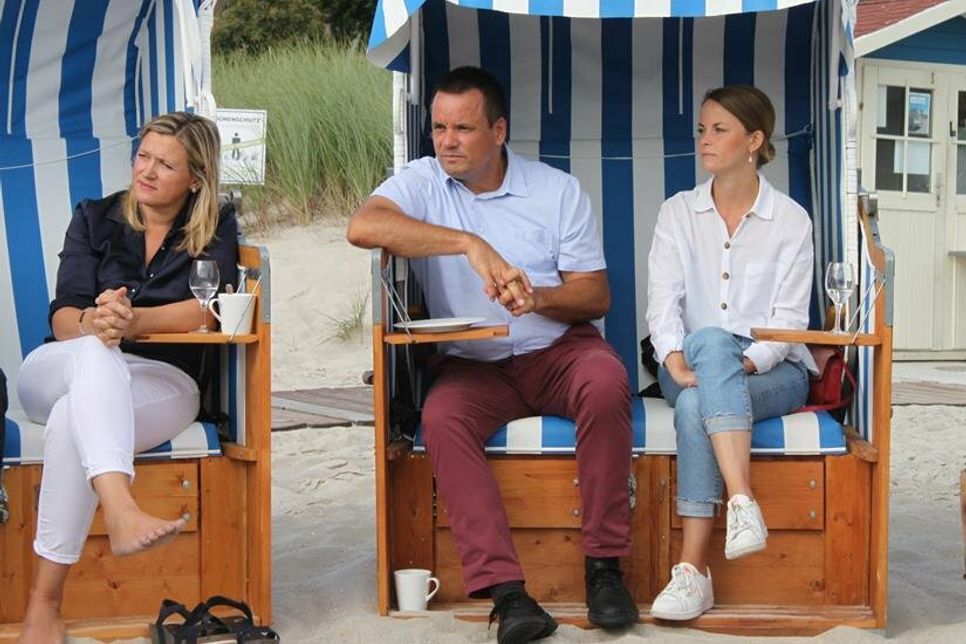 Katja Lauritzen (OHT), Mark Burmeister und Jacqueline Felsmann (TSG).