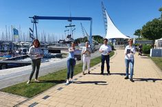 Petra Rathje (Lensahn), Jacqueline Felsmann (Grömitz), Elgin Zühlke (Grube), Raymond Kiesbye (Kellenhusen), Ulrike Dallmann (Dahme) (v. lks.). freuen sich auf das Veranstaltungsprogramm 2020.