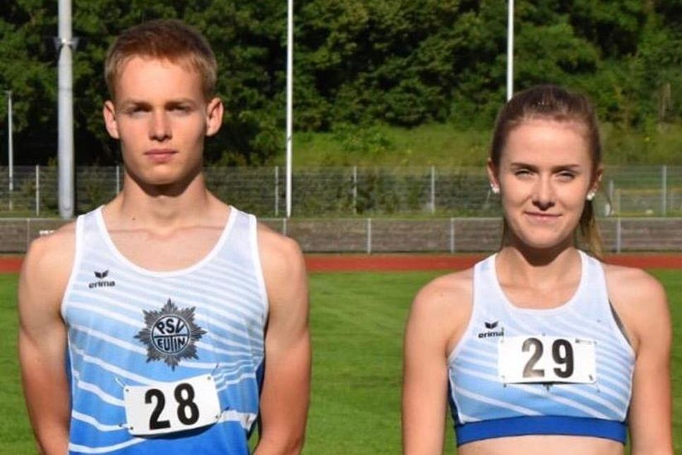 Leichtathletik-Nachwuchs mit großen Ambitionen: Hannes Behrens und Nane Maaß.