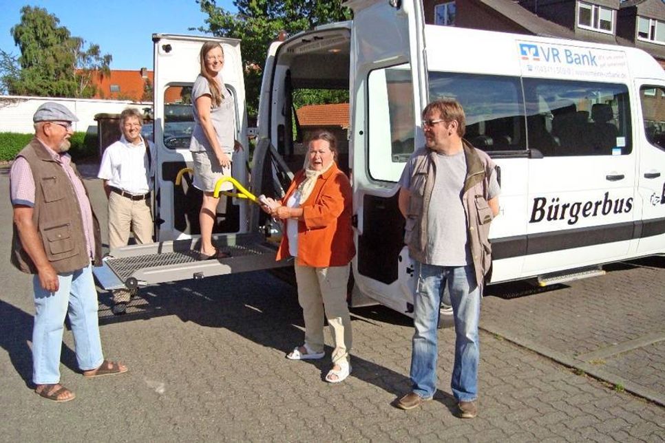 V.l. Jürgen von Kroge, Helmut Schnell, Beate Burow, Elisabeth Schmidt und Ulf Brixel