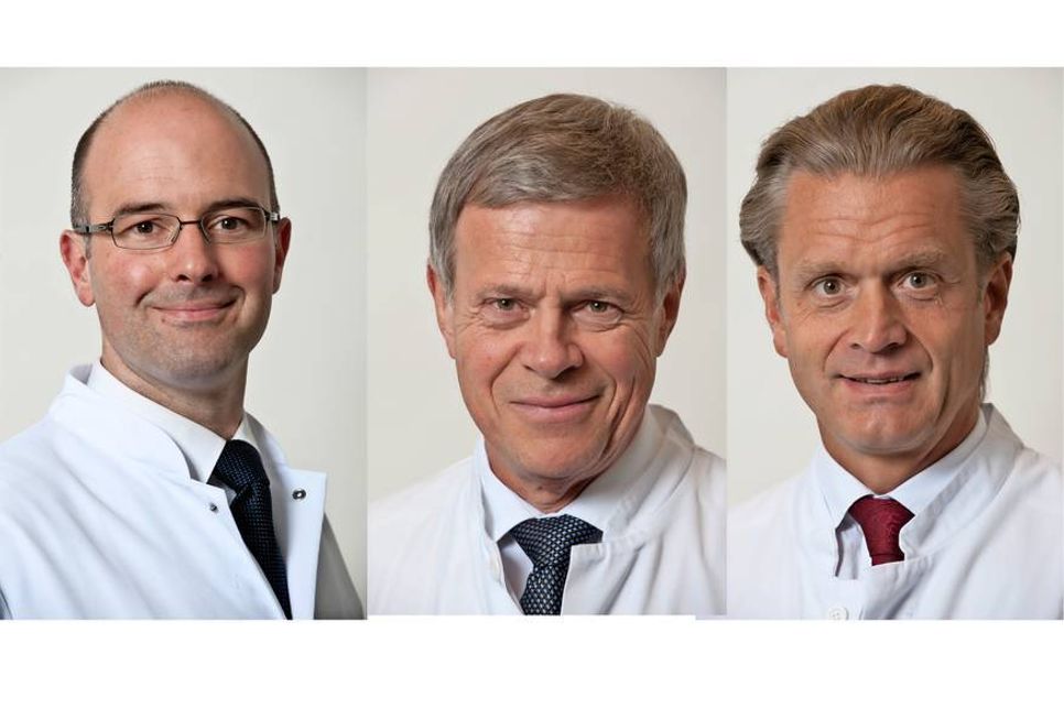 Professor Dr. med. Markus Quante (lks.), Professor Dr. habil. Pavel Dufek (m.) sowie Professor Dr. med. Henry Halm (r.) gehören bundesweit zu den Spitzenmedizinern