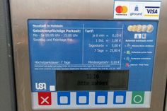 Die Bedienungsoberfläche der Parkscheinautomaten.
