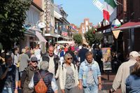 Der Bauernmarkt stimmte bei spätsommerlichem Wetter auf den Herbst ein.