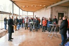 Kurz vor Weihnachten konnte auf der Baustelle der Klingberger Badeanstalt Richtfest gefeiert werden. (Foto: René Kleinschmidt)
