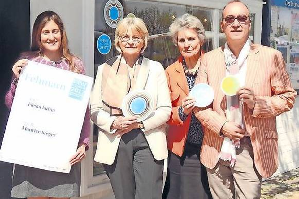 (v.l.) Dr. Susanne Opielka vom TSF, Gisela Stolz und Antje Borwardt und der Leiter Konzertplanung, Frank Siebert