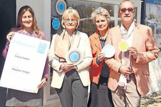 (v.l.) Dr. Susanne Opielka vom TSF, Gisela Stolz und Antje Borwardt und der Leiter Konzertplanung, Frank Siebert