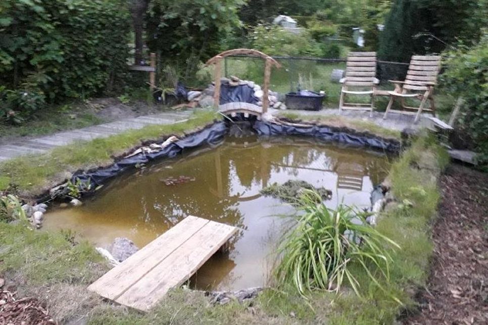 Aus dem „Garten der Begegnung“ wurde die Bachlaufpumpe entwendet.
