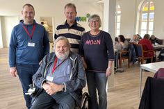 Die Verantwortlichen des Trägervereins „Glückshafen“ freuten sich über das rege Interesse an dem Vereins- und Bürgerzentrum: Tobias Poschmann, Thomas Hüttmann, Roland Luckow und Antje Hüttmann (v. lks.).