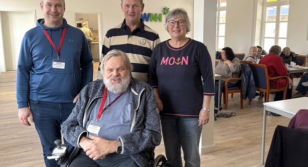 Die Verantwortlichen des Trägervereins „Glückshafen“ freuten sich über das rege Interesse an dem Vereins- und Bürgerzentrum: Tobias Poschmann, Thomas Hüttmann, Roland Luckow und Antje Hüttmann (v. lks.).
