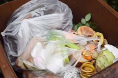 Plastiktüten in der Biotonne