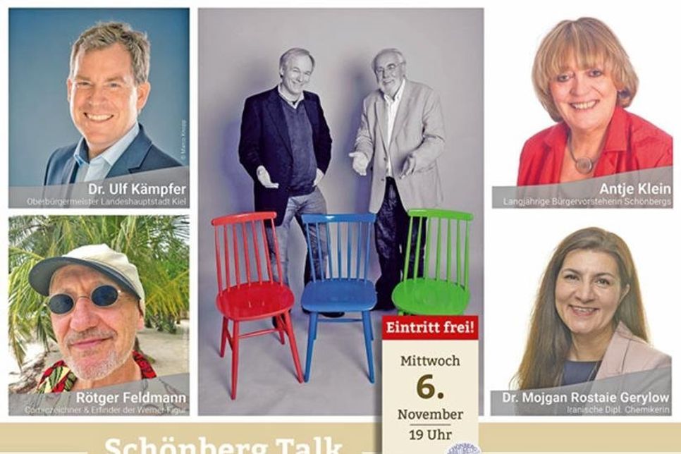 Gäste, Geschichten und Musik stehen im Mittelpunkt des Schönberg Talks, den der langjährige Schönberger Bürgermeister Wilfried Zurstraßen und der Arzt und Pianist Dr. Rüdiger Penthin im Rahmen des gemeindlichen Kulturprogramms veranstalten.