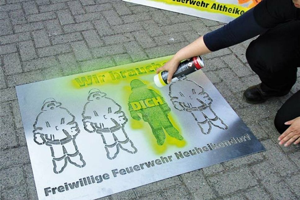 Logos für die Gehwege.