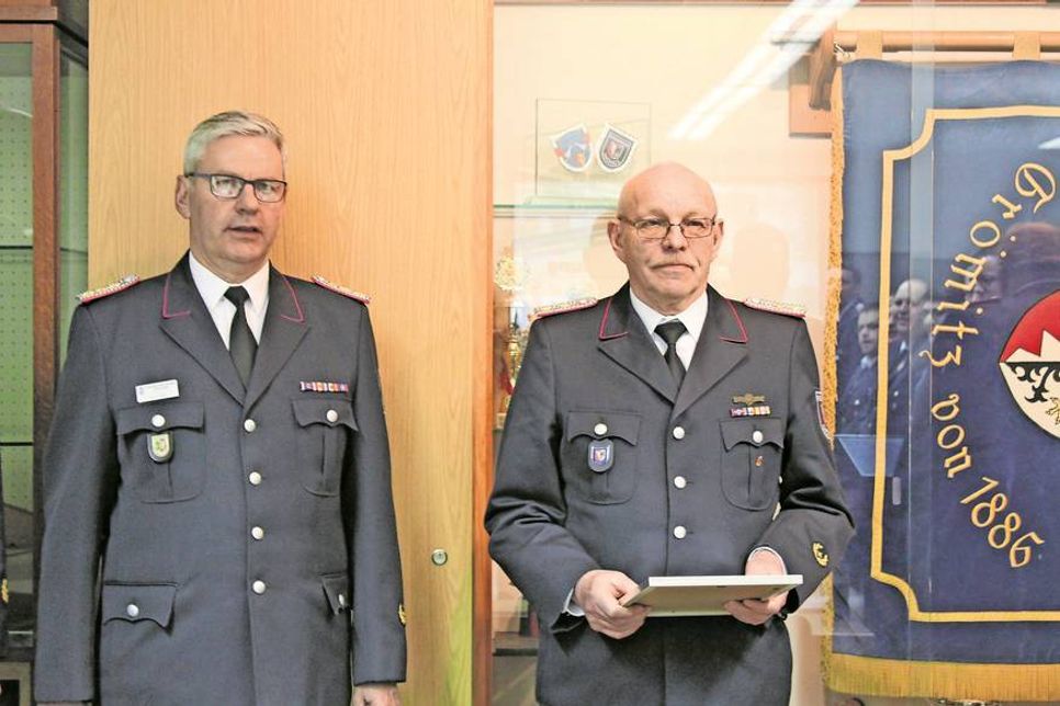 Hartmuth Voß, Ehrenmitglied nach 50 Jahren aktivem Dienst.