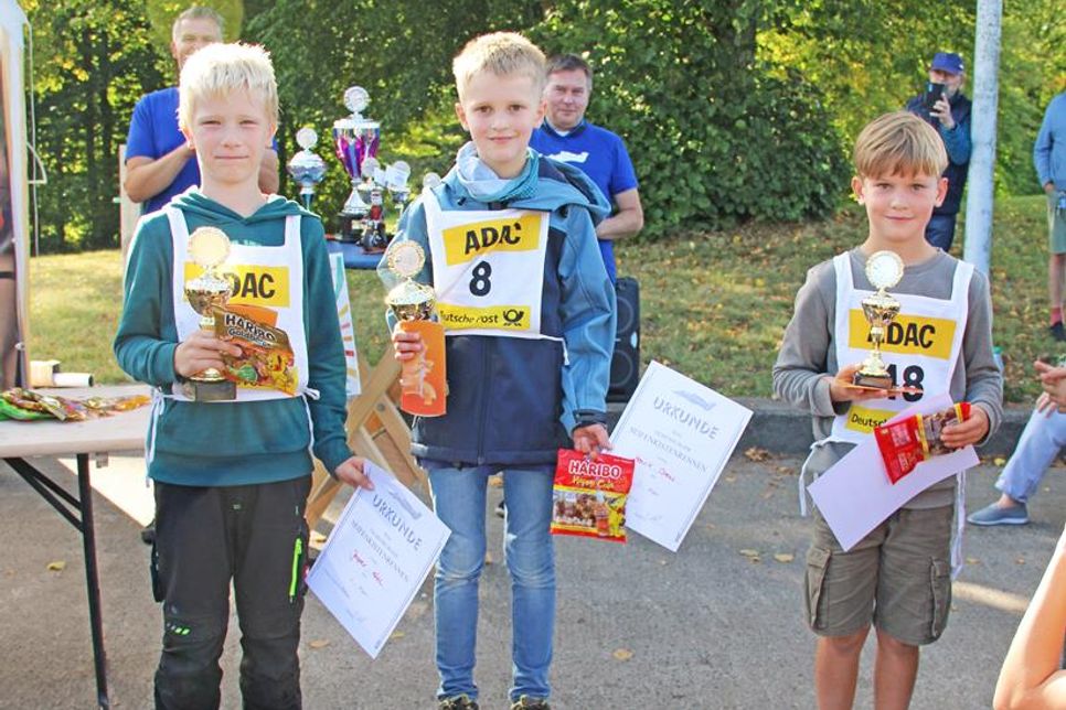 Die Gewinner der Altersstufe 8 – 10 Jahre: Jesper Kahl, Henrik Drews und Jonas Rosenthal