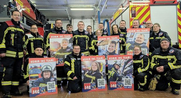 Mit einer großangelegten Plakataktion machen die Kameradinnen und Kameraden der Wehr in Grömitz auf sich aufmerksam.
