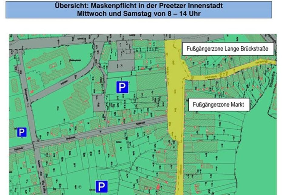 Maskenpflicht in der Stadt Preetz