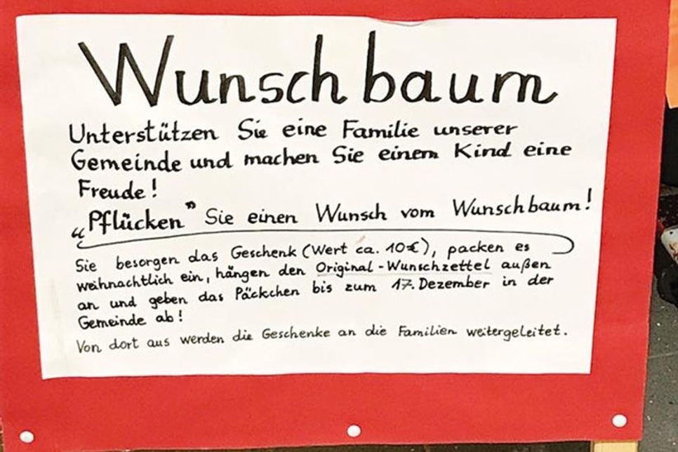 Einfacher geht es nicht, einem Kind eine Freude zu machen: Karte mitnehmen, Geschenk besorgen und in der Gemeinde abgeben.