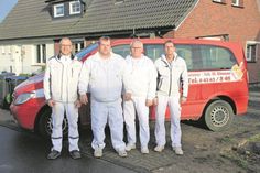 Manfred Rönnau mit Dirk Bächstedt, Udo Gradert und Günther Schirmer (v. lks.).