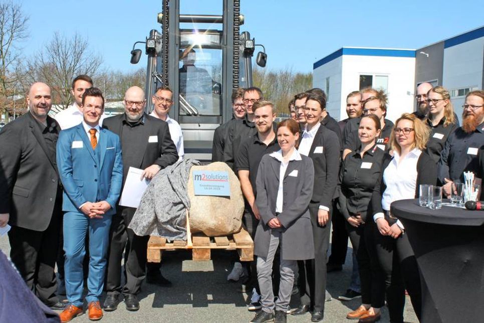 Die Mitarbeiter von „m2solutions“ freuen sich auf den neuen Arbeitsplatz.