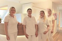 Dr. Britta Volkmann mit ihren medizinischen Fachangestellten Claudia Bruhn, Melanie Geest und Denise Schürmann (v. lks.).