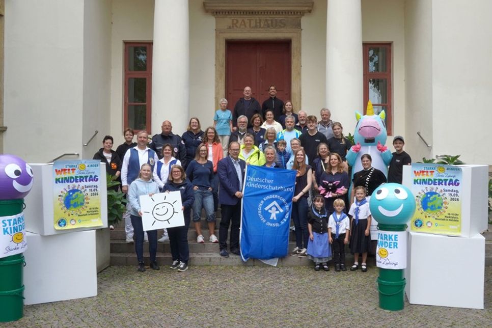 Viele Akteure, ein gemeinsames Ziel: Beim Weltkindertag am 19. September sorgen Vereine, Einrichtungen und Organisationen auf dem Neustädter Marktplatz für ein buntes Programm mit Spiel, Musik und zahlreichen Mitmachaktionen.