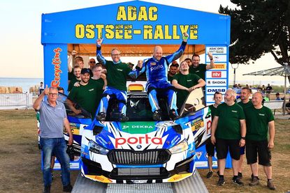 Gesamtsieger der ADAC Ostsee-Rallye: Dennis Rostek und Stefan Kopczyk.