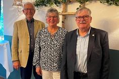 Kreisvorsitzender Ingo Heberlein, Vorsitzende OV Antje Hüttmann und Landesvorsitzender Alfred Bornhalm.